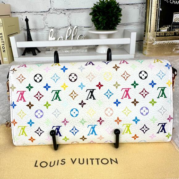 Louis Vuitton X Murakami Multicolor Sarah long wallet from 2009 crossbody - Picture 2 of 16